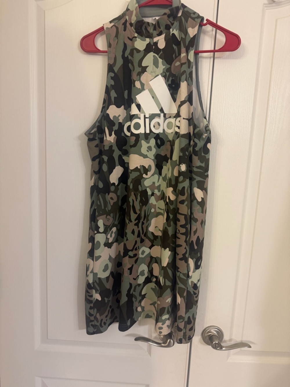 Adidas Women’s Camo front neck zipper midi dress!